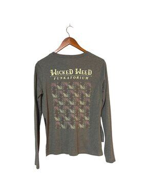 Wicked Weed Funkatorium Long Sleeve Shirt S Bella+Canvas Green Crewneck USA